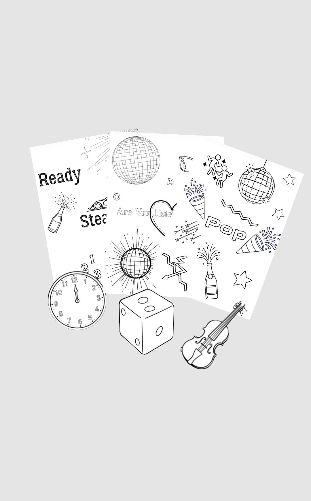 Digital products (templates,colouring books,stickers…)