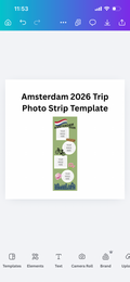 Amsterdam Trip Photo Strip Template