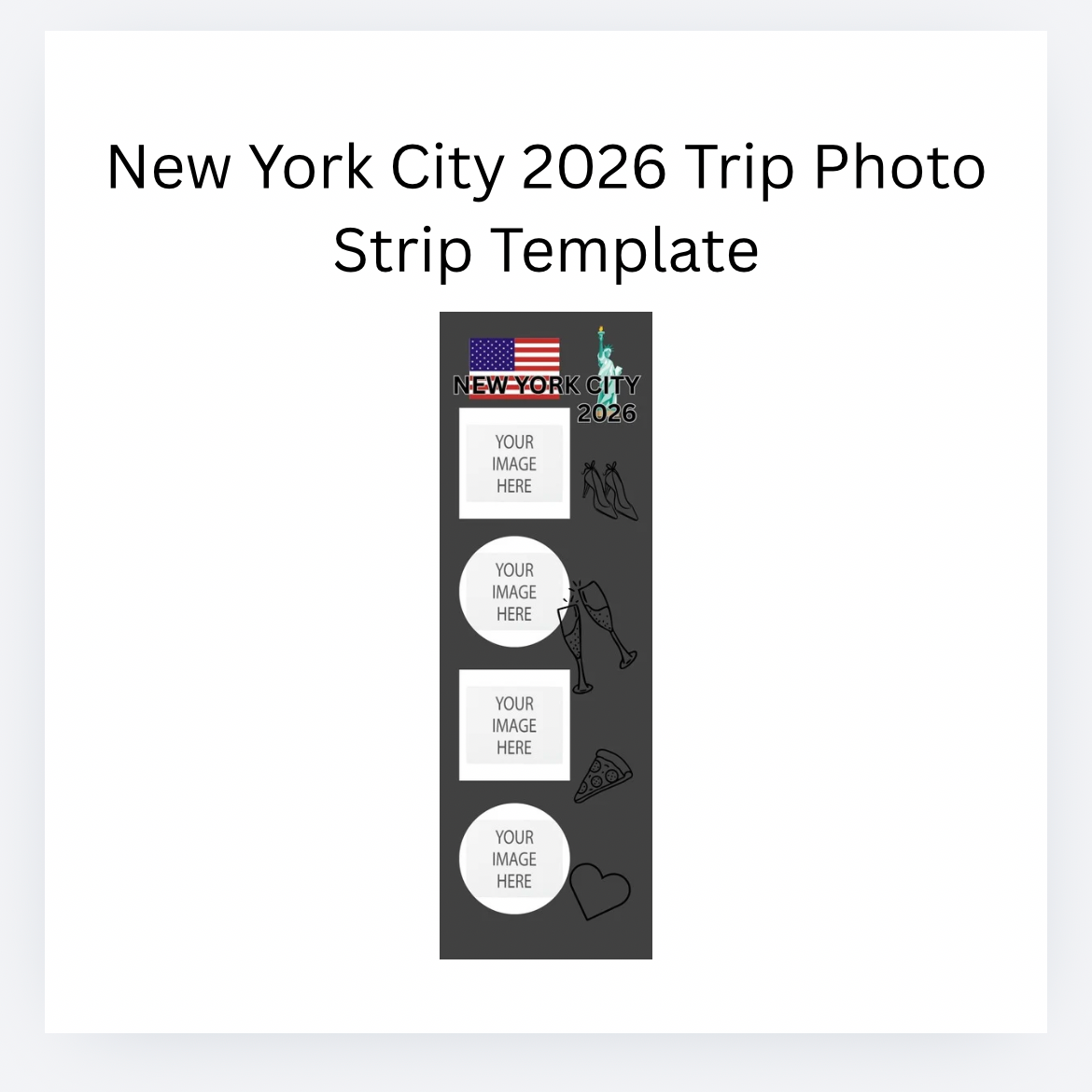 New York City Photo Strip Template